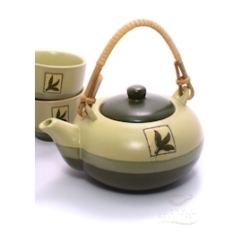 "TEA HOUR" zöld leveles teáskészlet