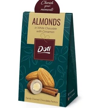 Doti Mandula Fehér Csokoládéban, Fahéjbundában 50g